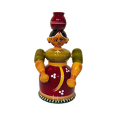 The Water Bearer - Traditional Etikoppaka Wooden Sculpture